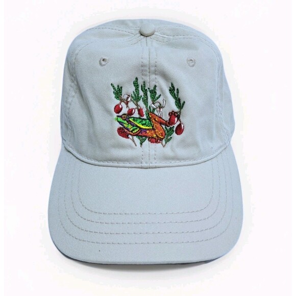 Red Eyed Treefrog Embroidered Cap Hat Amphibian Khaki Tropical Rainforest Jungle - Picture 2 of 7
